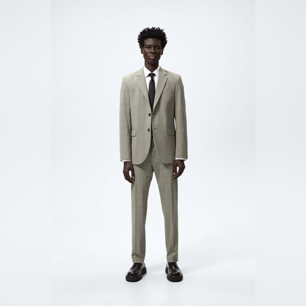 SALE!NWT $149 ZARA CHECKERED SUIT BLAZER SIZE 40